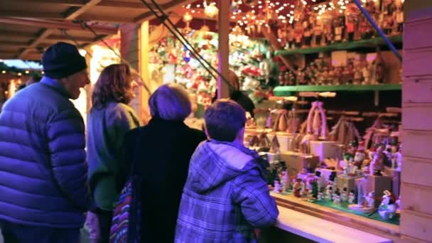 Christkindl Market at Skyline Park — Stock Video