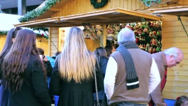 Mercato di Christkindl allo Skyline Park — Video Stock