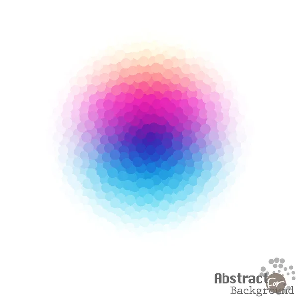 Parlak soyut renkli kristal grafik üzerinde beyaz geri noktalı — Stok Vektör