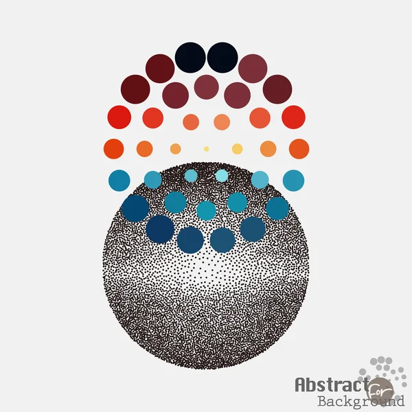 Cercle en pointillé tacheté de pop art. Pop-art style points vec — Image vectorielle