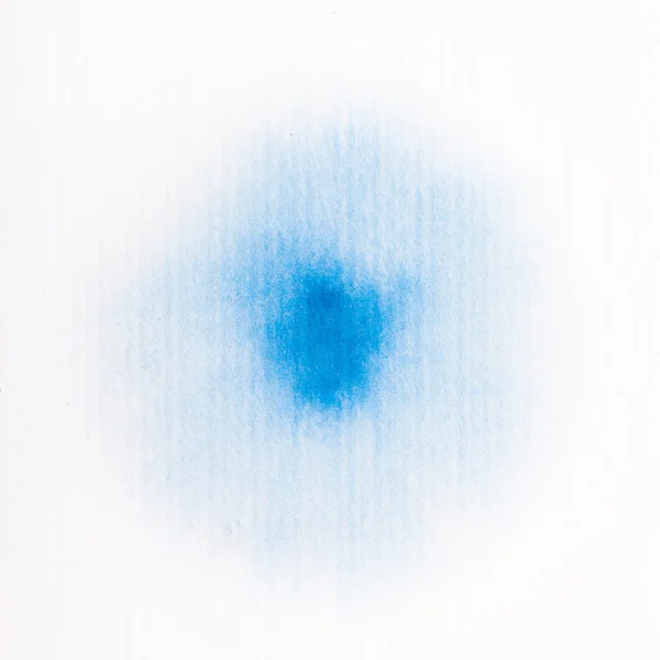 Art watercolor blue circle paint stain with blurred edges isolat — Stock Photo, Image