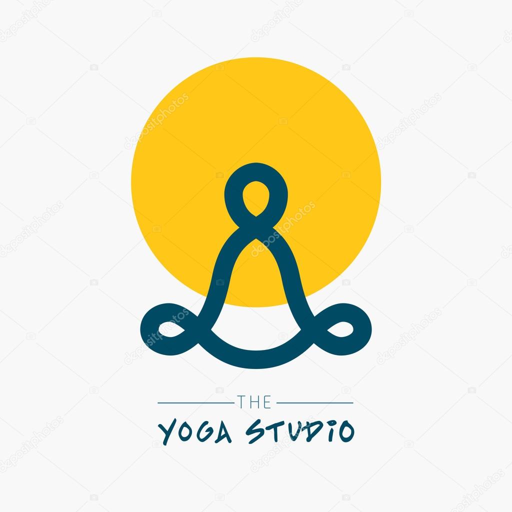 Yoga symbol with title for your design