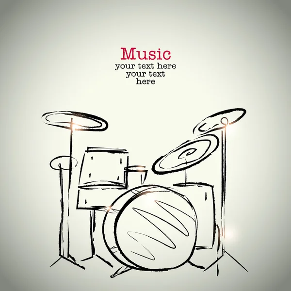 Mürekkeple çizim davul Grunge