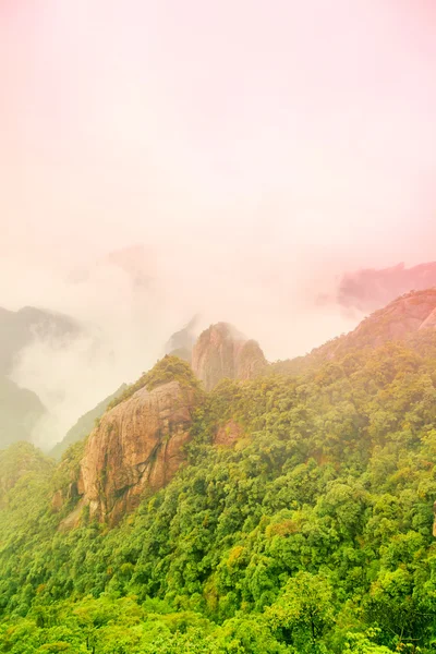 Landschaft der Nebelberge aus China — Stockfoto