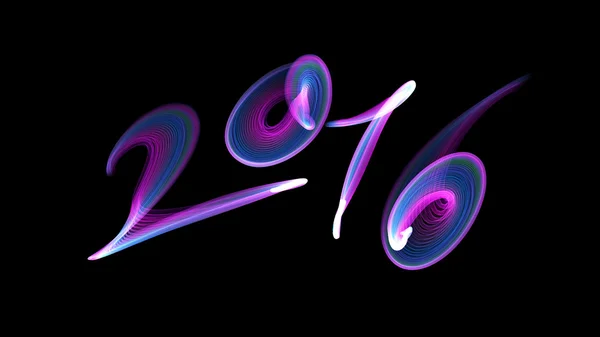 2016 frohes neues Jahr bei Licht — Stockfoto
