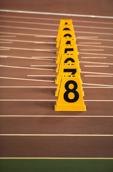 Startblock in der Leichtathletik — Stockfoto