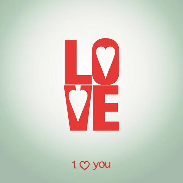 Happy valentines day card, ich liebe dich, schriftart — Stockvektor