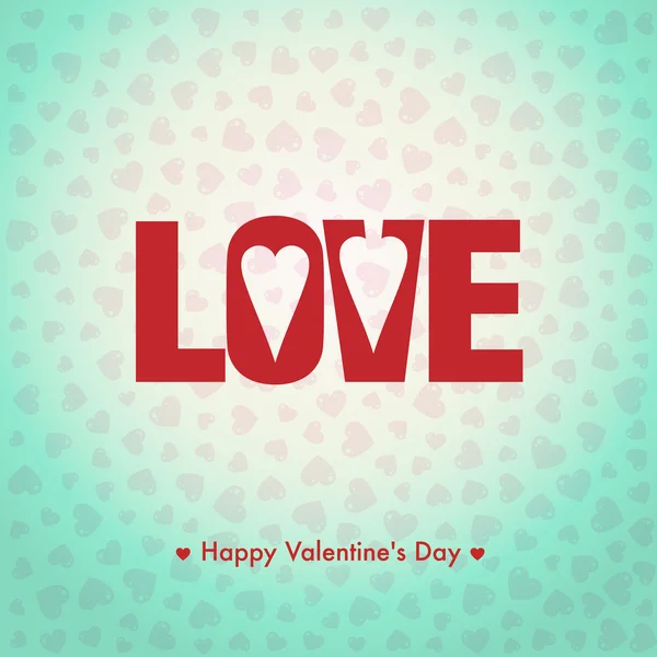 Happy valentines day card, ich liebe dich, schriftart — Stockvektor