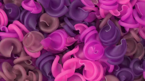 新鮮な紫色のパスタのクローズアップ — ストック動画