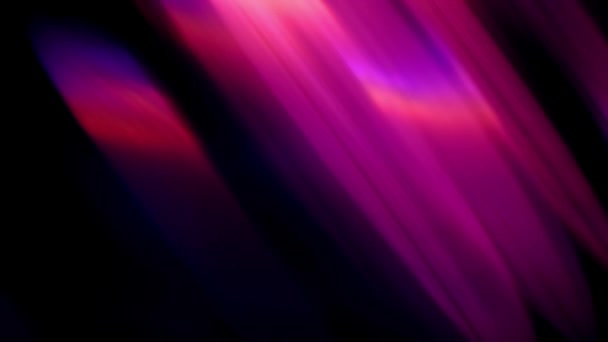 Beweging van roze en blauwe stralen in de ruimte. Reflectie Diamant Abstracte Lichte Achtergrond. Kleurrijk spel van Licht dat door het Prisma gaat. abstract behang — Stockvideo