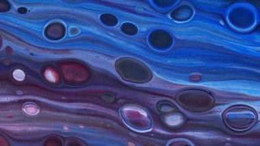 Soyut Mavi Renk Mürekkep Boya Patlama Patlaması Arkaplanı. Renkli Kaos Sıvı Türbülansı. Hareket