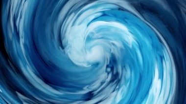 Mavi ve beyaz sıvıların organik akışı güzel dokular ve düz hareket yaratıyor..