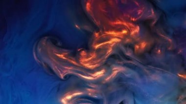 Doğal güzel mermer çalkantılı desen mavi sarı doku animasyon arkaplanı