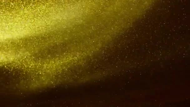 Goldene Tinte im Wasser. Gold Abstrakter Hintergrund — Stockvideo
