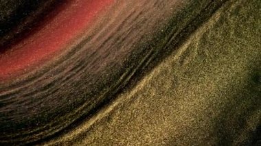 Renkli Pigment Akışı Karıştırıcı Yaratıcılık Galaksisi Yavaş Hareketli Makro