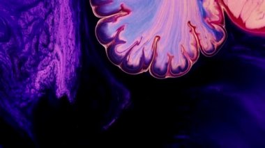 Akışkan sanat. Makro Soyut renk hareket eden arkaplanı kapat