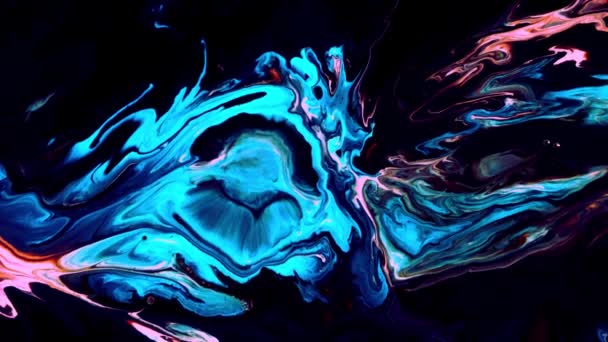 Colorful acrylic abstract ink mixed texture background. Liquid colored background. Liquid art. — Stock Video