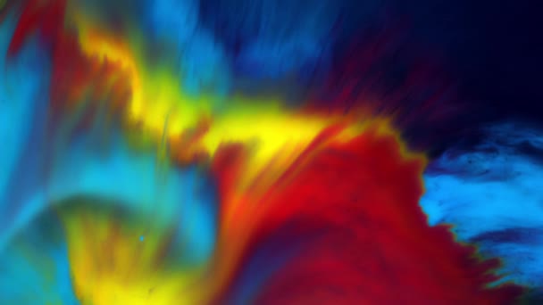 Fluid Art. Abstract colorful background, wallpaper. Mixing paints. Modern art. abstract texture — Stockvideo