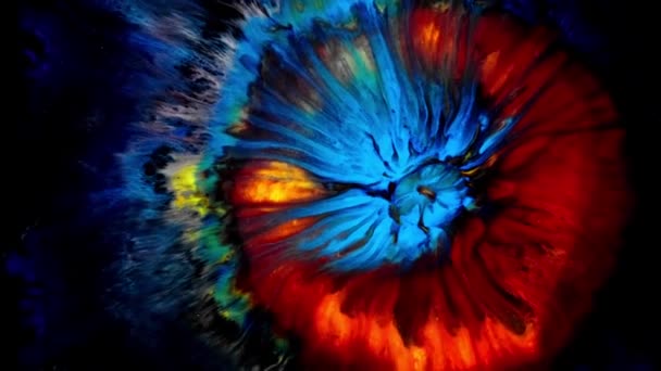 Abstract of bright colors swirling and expanding — Stockvideo