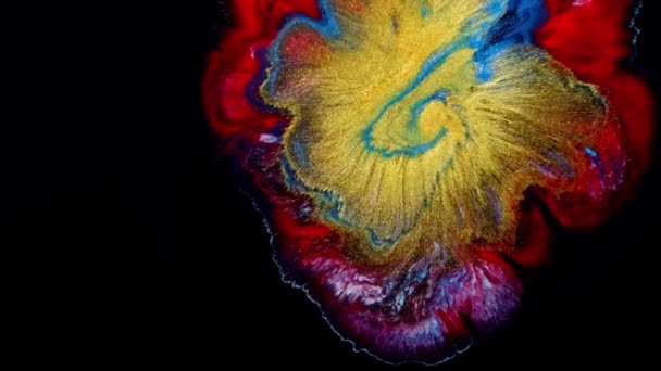 Abstract of bright colors swirling and expanding — Stockvideo