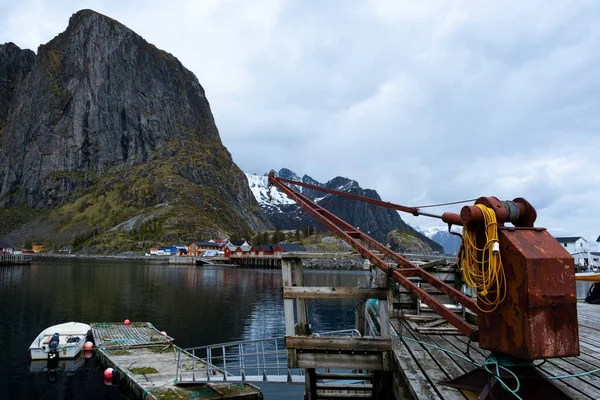 Lofoten Norge landsby Norsk tradisjon stockbilde