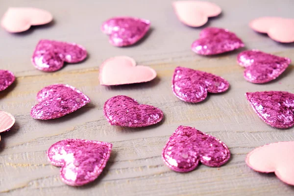 Valentine Day Background Lilac Hearts Stock Photo