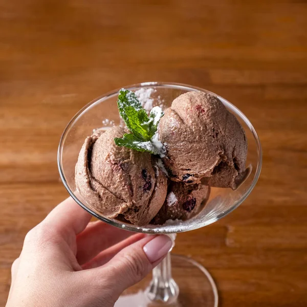 Chokladglass Ett Glas — Stockfoto