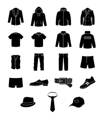 Elbise kalın simgeler