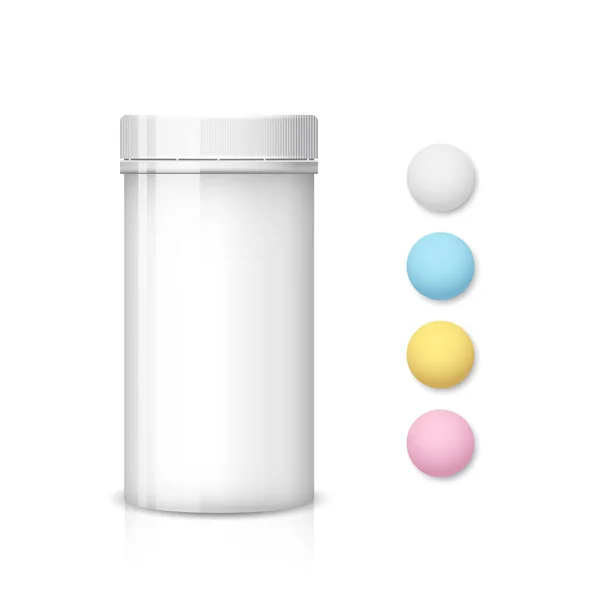 Pill Bottle Vector Design — Stock Vector