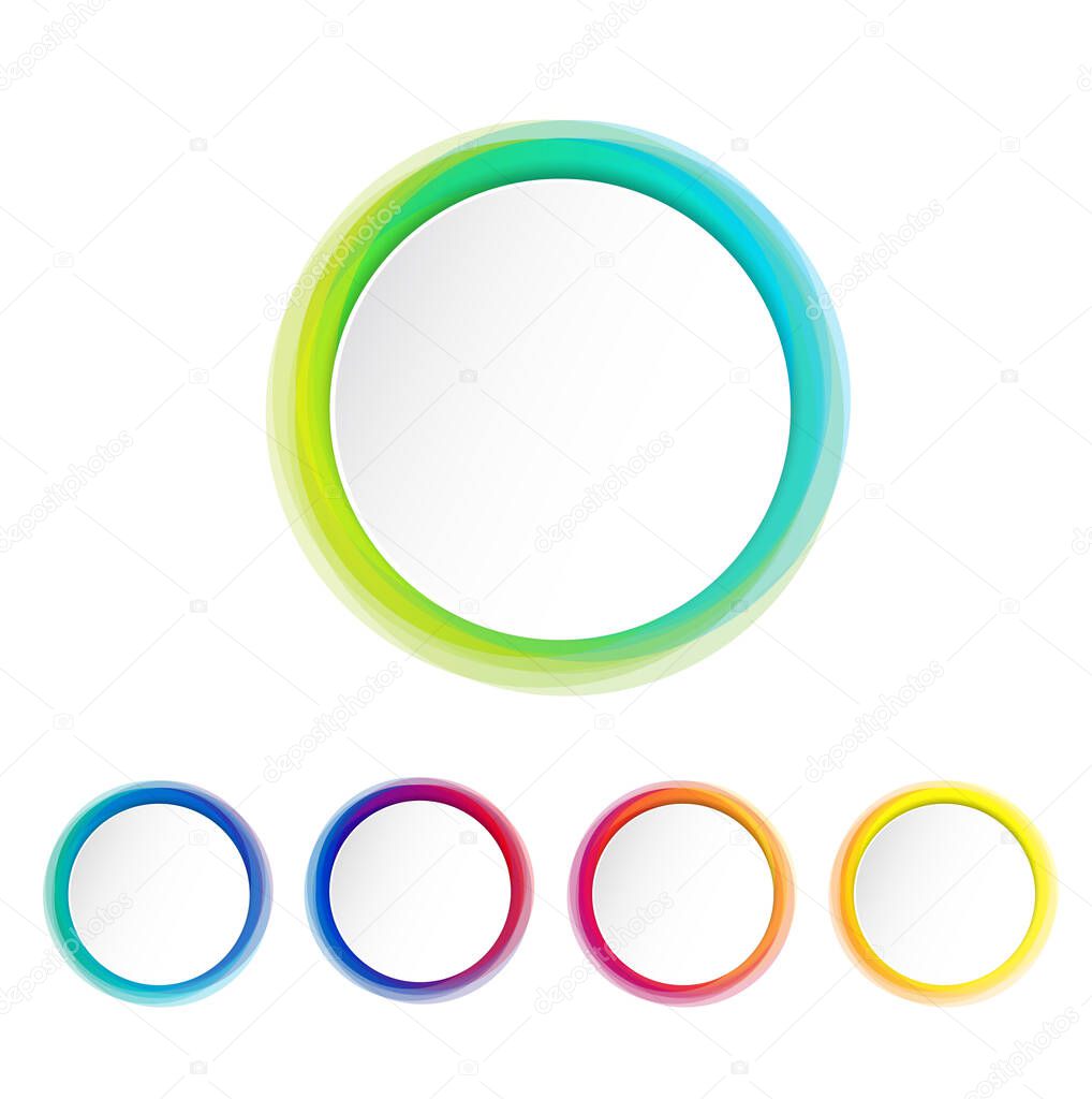 Modern round or circles abstract banners overlay. Graphic banners concept vector design.