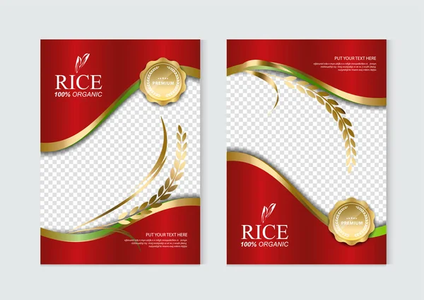 Рисовая Еда Тайская Еда Баннер Векторный Дизайн Плаката — стоковый вектор