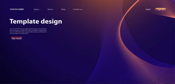 Fond Abstrait Design Moderne Landing Page Modèle Pour Sites Web — Image vectorielle