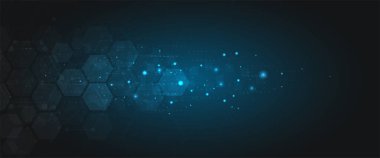 Küresel dünya ağı ve dünyadaki telekomünikasyon ile soyut teknoloji dijital veri görselleştirmesi. vektör çizimi tasarımı.