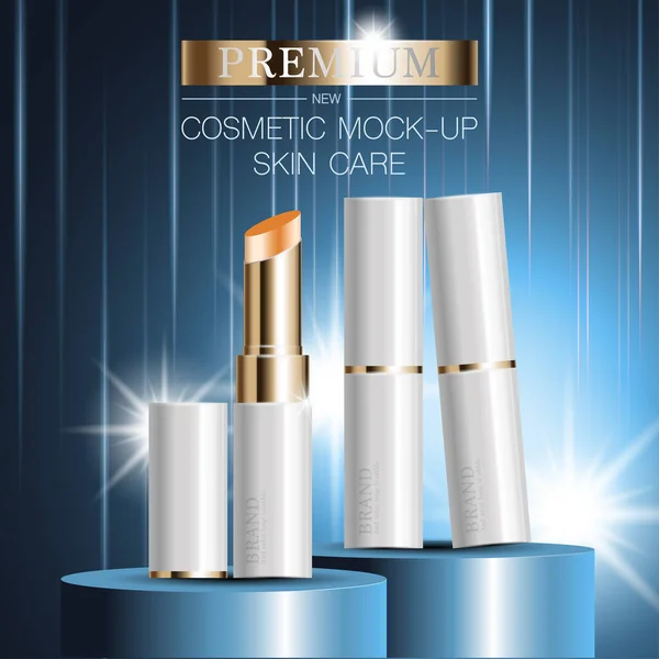 Hydrating Facial Lipstick Annual Sale Festival Sale White Gold Lipstick — Stock Vector