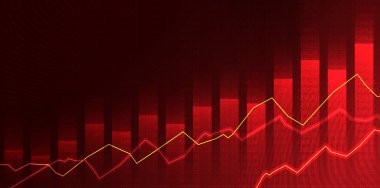 Stock market investment trading graph in graphic concept suitable for financial investment or Economic trends business idea. Vector design.