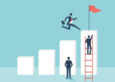 İş adamı rekabetçi ırk çizelgesi tasarımı.