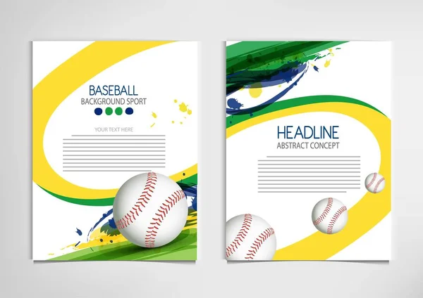 Mistrzostwa Baseballu Lub Plakat Turniejowy Lub Projekt Wektora Etykiety — Wektor stockowy
