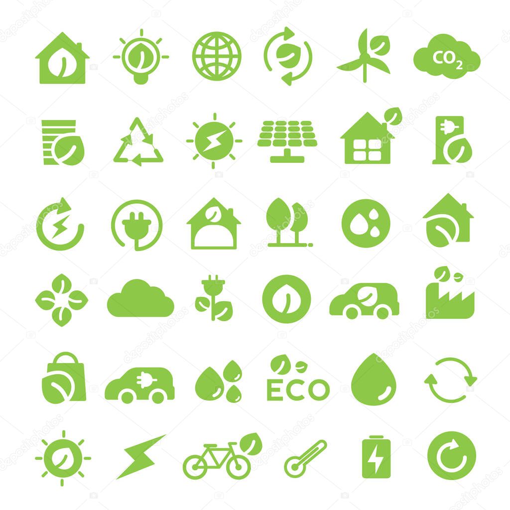 Smart home icons set. contains such icon as smart TV, smart light, safety house, temperature control, electric equipment and more. vector design