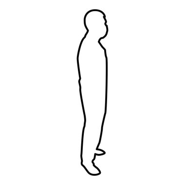 Yüz maskeli adam kişisel toz koruyucu ekipman konsepti Virüs Coronavirus gribi salgını önleme karantinası hava kirliliğinden korunmak için siyah renk vektör çizimi düz görüntü