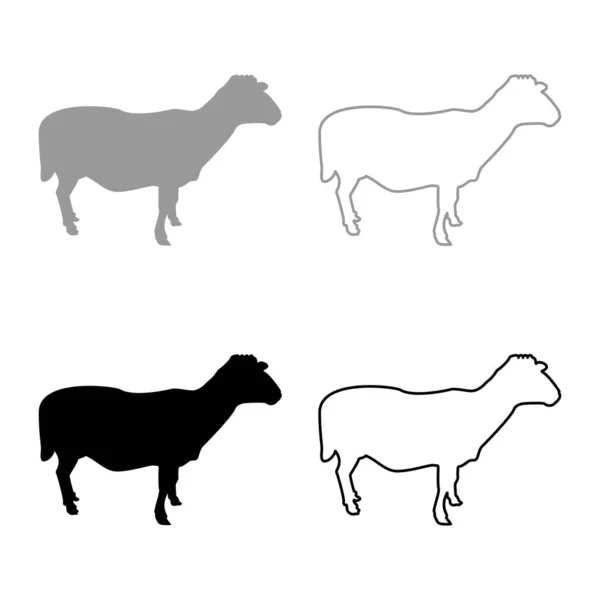 Moutons Brebis Bétail Domestique Ferme Animal Clou Sabot Agneau Bétail — Image vectorielle