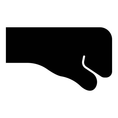 Yumruk simgesi siyah renk vektör illüstrasyonuName