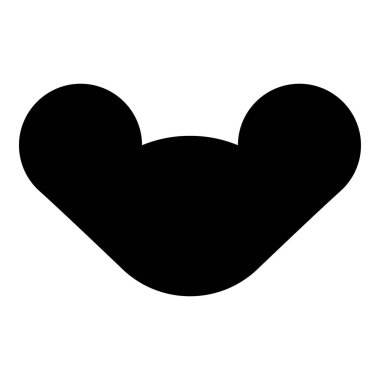 Kanat fındıkları kelebek el sıkma kadın vida Donanım simgesi siyah renk vektör illüstrasyon düz resim