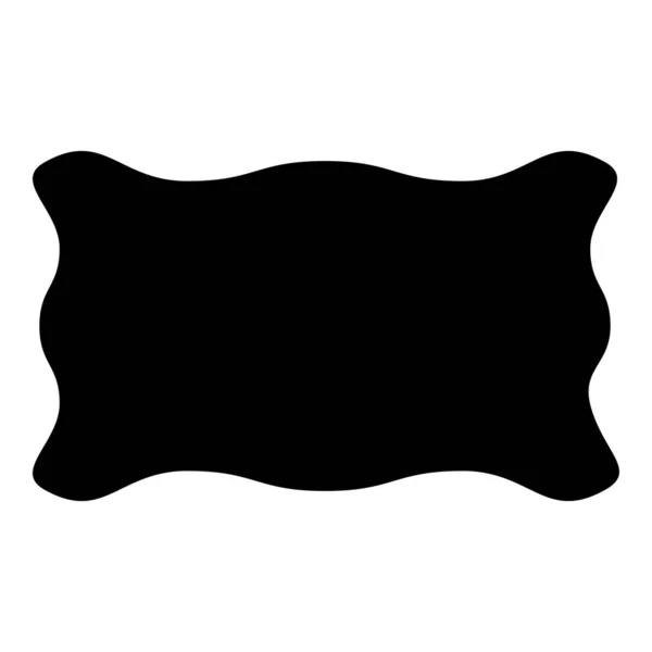 Rektangulär Banner Layout Våg Form Ram Ansökan Affisch Blank Mockup — Stock vektor