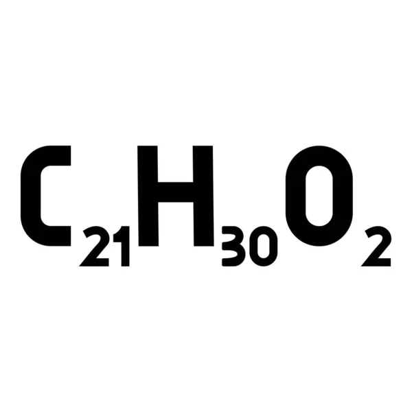 Kimyasal Formül C21H30O2 Cannabidiol Cbd Phytocannabinoid Esrar Esrar Kenevir Kenevir — Stok Vektör