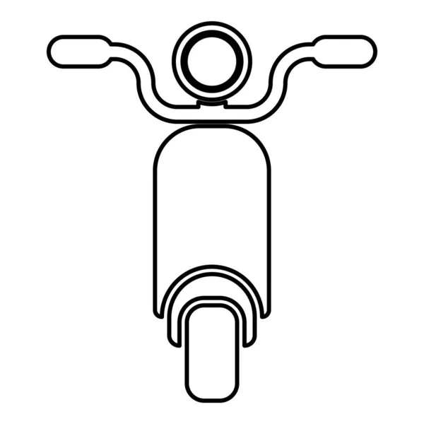 バイク用電動バイク用輪郭線アイコンブラックカラーベクトルイラストフラットスタイルシンプルな画像 — ストックベクタ