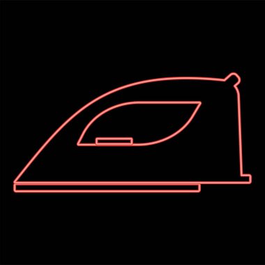 Neon demirinden kırmızı renk vektörü illüstrasyonuName