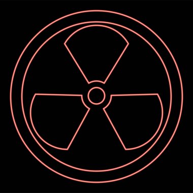 Neon işareti radyoaktif kırmızı renk vektör illüstrasyonuName