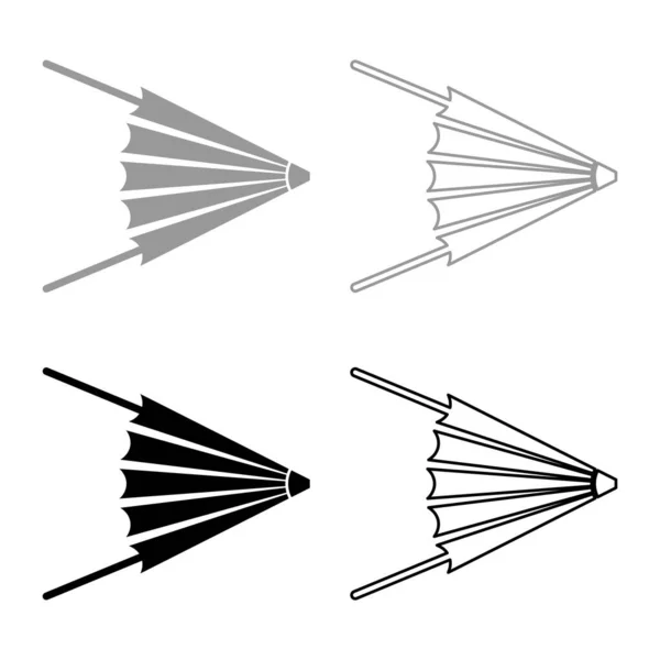 空气鼓风机火波纹管锻造图标灰色黑色矢量图形平面样式简单图像 — 图库矢量图片