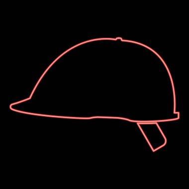 Neon güvenlik halesi kırmızı renk vektör illüstrasyonuName