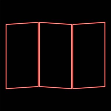 Neon haritası kırmızı renk vektörü çizimi düz biçim ışık resmi